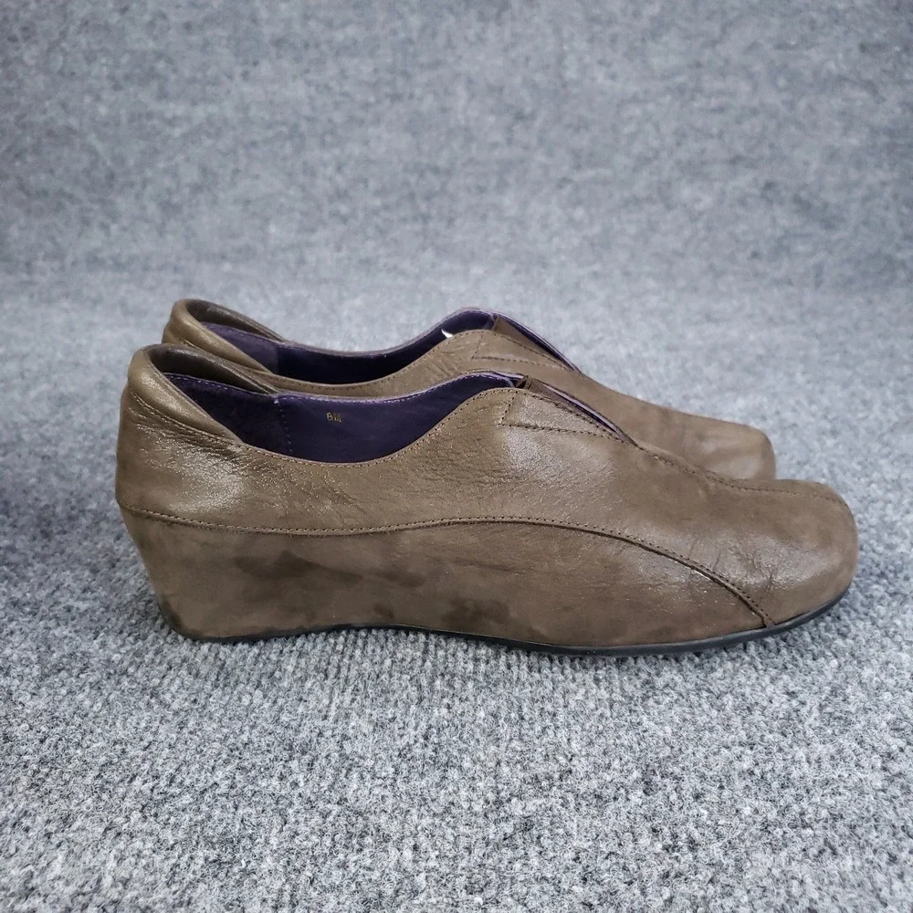 Vaneli Marka Tartufo Planet‎ Shoes Womens Size 8M Brown Wedge Slip On Comfort